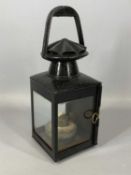 VINTAGE STEEL LONDON & NORTH EASTERN RAILWAYS RAILWAY SIGNAL LAMP with burner, 34cms (h) Provenance: