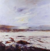 ‡ ROSEMARY TRESTINI oil on canvas - entitled verso 'Gimble Porth After a Storm', signed verso, 44