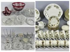 ROYAL DOULTON LARCHMONT PART COFFEE SERVICE / ROYAL ADDERLEY ARCADIA PART TEA SERVICE, 18 and 21