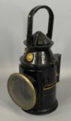 VINTAGE STEEL GREAT EASTERN RAILWAY SIGNAL LAMP with burner, 38cms (h) Provenance: private
