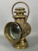 VINTAGE SALSBURY DIETZ BRASS CASED CAR LAMP, 34cms (h) Provenance: private collection Conwy