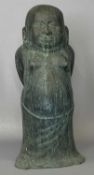 PATINATED CAST BRONZE FIGURE OF STANDING BUDDHA, 35cms (h) Provenance: private collection