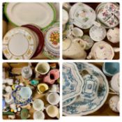 MIXED GROUP OF CERAMICS, 19th century and later, including various part tea and dinner services, two