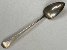 GEORGE III SILVER SERVING SPOON, London 1806, Samuel Godbehere, Edward Wigan & James Boult, 31cms (