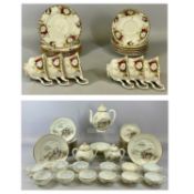 TWO CHINA TEA SERVICES, Royal Albert 'Celebration' pattern, six cups, six saucers, six side plates