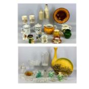 LARGE GROUP OF MIXED CERAMICS & GLASSWARE, including a Bossons wall plaque, Conwy Castle, 37cms (