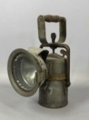 VINTAGE STEEL BR(M) CARBIDE SIGNALLING LAMP, the Premier lamp 27cms (h) Provenance: private