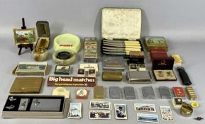 GROUP OF MIXED COLLECTABLES, including smoking accessories, lighters including a cased Dunhill