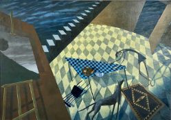 ‡ GILLY THOMAS oil on calico - entitled verso 