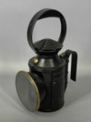 VINTAGE STEEL LNER LOCO RAILWAY SIGNAL LAMP with burner, 32cms (h) Provenance: private collection