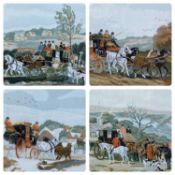 CASH'S WOVEN SILK PICTURES SET OF FOUR, limited edition 488a & 488b of 1000, Spring, Autumn, Winter,