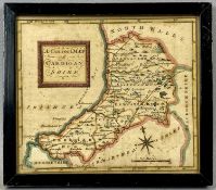 SMALL ANTIQUE HAND COLOURED ENGRAVED MAP entitled 