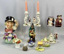 GROUP OF MIXED CERAMICS including Royal Doulton character jug Mad Hatter D6598, Royal Doulton figure