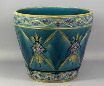 MINTON'S LIMITED SECESSIONIST JARDINIERE, late 19th/early 20th century, tapering circular body,