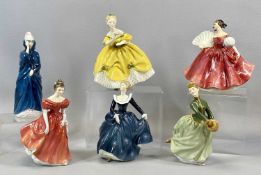SIX ROYAL DOULTON FIGURES, The Last Waltz HN2315, Masque HN2554, Winsome HN2220, Grace HN2318,