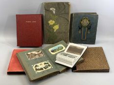 FOUR ALBUMS OF VINTAGE BRITISH POSTCARDS, one album postcards, foreign, Isle of Man and Channel