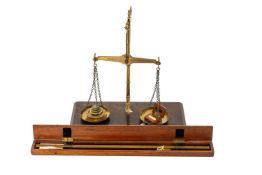 COLLECTION OF ANTIQUE BRASS STANDARD INSTRUMENTS including brass scales stamped 'County Borough of
