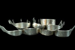 EIGHT 19TH C. BATEMAN SILVER SUGAR NIPS/TONGS, William/ Peter & Ann/ Peter & William/Peter, Ann &