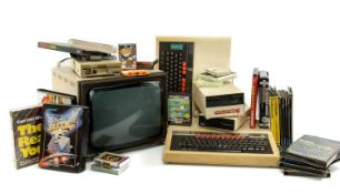 RETRO GAMING BBC MICRO COMPUTER GROUP, Microviteh Cub colour monitor, two Acorn BBC micro computers,