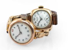 9CT GOLD LADY'S WRISTWATCH with 9ct gold expanding bracelet, 20.8gms, together with a yellow metal