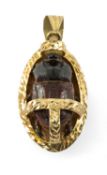 14K GOLD SCARAB PENDANT, 4.9gms Provenance: private collection Gwynedd Comments: wear overall,