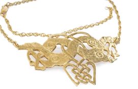 9CT GOLD CELTIC DESIGN PENDANT NECKLACE, 24.8gms Provenance: private collection Carmarthenshire