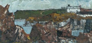 ‡ ARTHUR PRITCHARD (Welsh 1927-1993) oil on board - Bull Bay, Anglesey, signed, 29 x 61cms