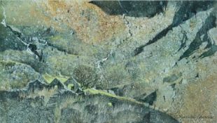 ‡ MALCOLM EDWARDS (Welsh b.1934) watercolour - entitled verso, 'Rhinog, Autumn', signed, 16.5 x