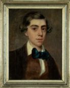 HUGH HUGHES (Welsh 1790–1863) oil on canvas - circa 1848 half-portrait of the artist's son Thomas