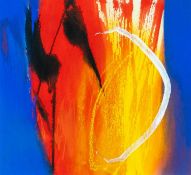 ‡ NEIL CANNING (b.1960) mixed media - entitled verso, 'Tango' on Martin Tinney Gallery label, signed