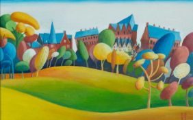 ‡ RALPH SPILLER (1934-2011) oil on board - entitled verso, 'Singleton, Brynymor', signed with