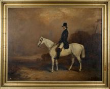 ATTRIBUTED TO THOMAS W. BRETLAND (1802-1874) oil on canvas - Portrait of a field master on