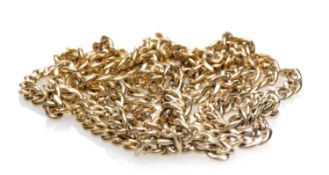 9CT GOLD FLAT CURB LINK CHAIN, 81cms long, 10.0gms Provenance: deceased estate Neath Port Talbot