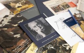 SIR KYFFIN WILLIAMS RA ephemera including auction and gallery exhibition catalogues, newspaper