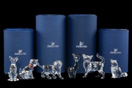 COLLECTION OF SWAROVSKI CRYSTAL including, Cat Mother Sitting Red Collar, model no.1193526, boxed,