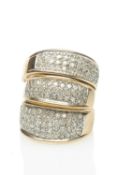 THREE 9CT GOLD DIAMOND CHIP RINGS, 13.9gms gross (3) Provenance: deceased estate Neath Port Talbot