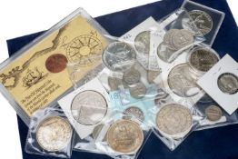 ASSORTED COLLECTABLE COINS including 'Admiral Gardner' shipwreck cash coin with COA, various USA