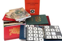 BLUE LEUCHTTURM COIN ALBUM containing a selection of believed Sufid / Jujid dynasty coins,