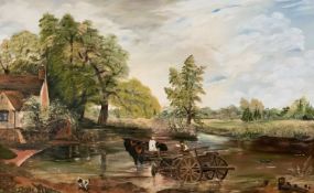 ‡ J MARLAND oil on canvas - after John Constable 
