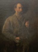 ‡ HENRY MEASHAM (1844-1922) oil on canvas - three-quarter portrait of artist William Dean Barker (