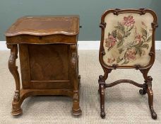 20TH CENTURY BURR WALNUT DAVENPORT DESK, 81 (h) x 58 (w) x 61cms (d) and a Victorian mahogany
