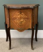 REPRODUCTION FRENCH KINGWOOD TWO DRAWER CHEST with cross banding, brass mounts and garland and
