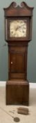 18TH CENTURY OAK LONGCASE CLOCK, for restoration, 219 (h) x 57 (w) x 27cms (d) Provenance: private