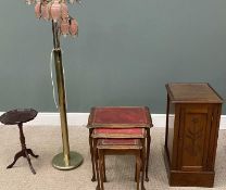 FURNITURE ASSORTMENT to include fancy standard lamp, nest of three tables and two other items