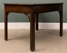 VICTORIAN MAHOGANY KNEE-HOLE DESK with three small drawers, 72 (h) x 104 (w) x 78cms (d) Provenance: