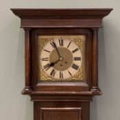 20TH CENTURY OAK LONGCASE CLOCK with brassdial and Westminster chime Provenance: private
