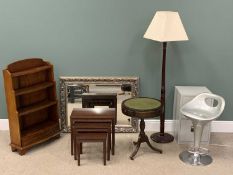 OFFERED WITH LOT 40 - GROUP OF VARIOUS FURNITURE to include fancy gilt framed mirror, bar stool,