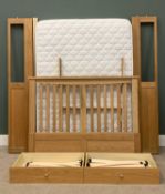 MODERN LIGHT OAK FRAMED BED & MATTRESS, 4.6ft Provenance: private collection Conwy