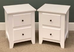 PAIR OF MODERN BEDSIDE CABINETS with two drawers, 60 (h) x 47 (w) x 43cms (d) Provenance: private
