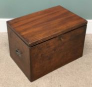 VINTAGE MAHOGANY GENT'S TRAVEL CHEST with neat compartmented interior, 37 (h) x 56 (w) x 38cms (d)